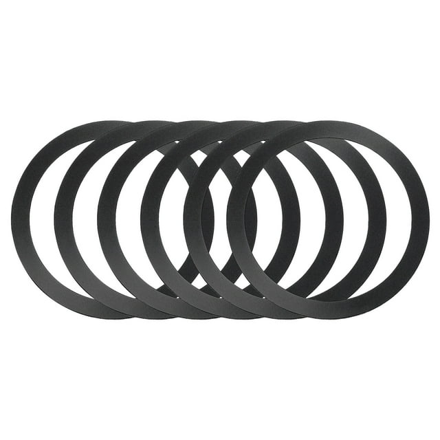 6Pcs Magnetic Adapter Ring, Magnetic Wireless Charger Conversion Kit, Black