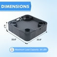 thumbnail image 3 of INTER HUT Floating Tray for Pool, Wicker Floating Serving Tray, Drink Tray, Snack Tray for Swimming Pool Floats, Gray, 3 of 9