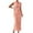 Pink, variant on Lmnyox Bodycon Maxi Dress for Women Sleeveless Mock Neck Long Dress Summer Cocktail Party Club Dress