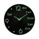 thumbnail image 3 of Reloj de pared luminoso, reloj de pared creativo de madera, reloj analógico silencioso, luces nocturnas para comedor, sala de estar, cocina, Macarena Reloj de pared, 3 of 7