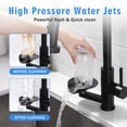 thumbnail image 2 of 3-in-1 Kitchen Faucet with Press-Type Glass Rinser, High Arc Pull Down Sprayer with 3 Function Spray Mode, Modern Matte Black Finish for Kitchen Sink, 2 of 6