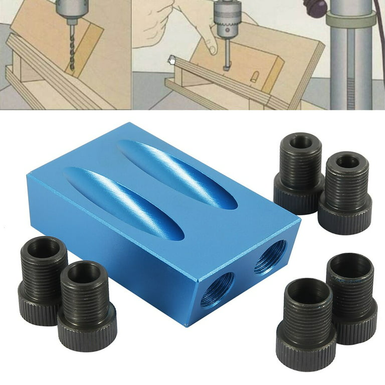15pcs Pocket Hole Jig Kit 8mm 10mm 15 Degree Angle Drill Guide