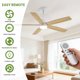 thumbnail image 1 of Yeshouse ventilador de techo de 52" con luz LED y control remoto, 3 temperaturas de color, motor DC reversible y silencioso, bajo consumo, acabado negro mate, ideal para dormitorio, sala o comedor, 1 of 7