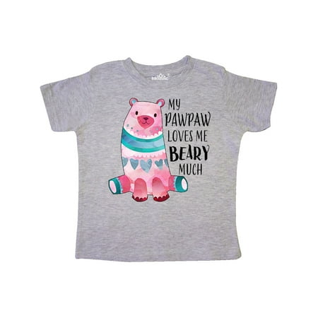 

Inktastic My Pawpaw Loves Me Beary Much with Cute Bear Gift Toddler Boy or Toddler Girl T-Shirt