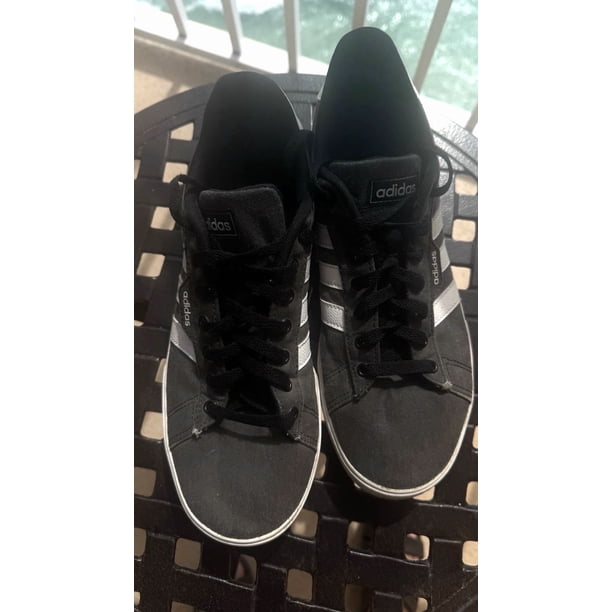 Adi-das Daily 3.0 Mens Sz 10.5 Canvas Sneakers Shoes Low Casual Skate Black White