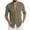 Army Green, variant on YYDGH Men's Button Down Long Sleeve Shirt Casual Classic Band Neck Untucked Shirt Regular Fit Solid Color Shirts