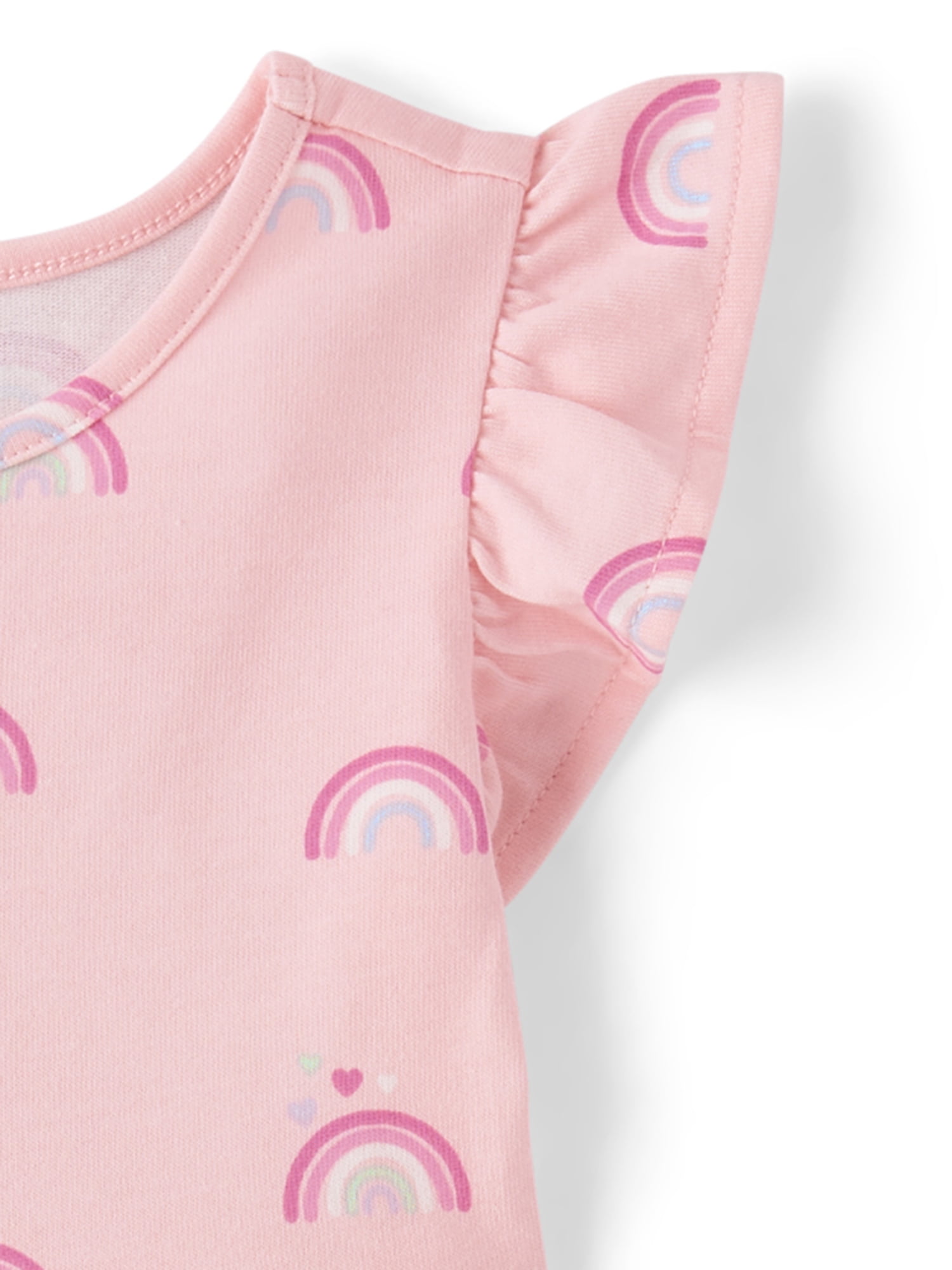 The Children's Place Baby And Toddler Girls Short Sleeve Print Flutter Dress, Sizes 6M-5T