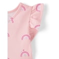 thumbnail image 3 of The Children's Place Baby And Toddler Girls Short Sleeve Print Flutter Dress, Sizes 6M-5T, 3 of 3
