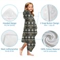 thumbnail image 7 of Black Buffalo Geometric Pattern Hooded Bath Towel，60"x35" for Ages 3 To 12 Kids, Quick Dry Lightweight Soft Microfiber Hood Beach Towel Cover Up for Kids, 7 of 7