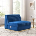 thumbnail image 3 of Sanguine Channel Tufted Performance Velvet Modular Sectional Sofa Armless Chair, 3 of 3
