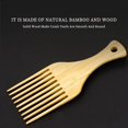 thumbnail image 4 of Dsseng Detangling Wonder - Wide Tooth Bamboo Afro Pick Comb for Long  Thick  Curly Hair - Gentle  Anti-Breakage  Easy to Use  Styling Essential for Afro Textured Hair, 4 of 7