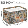 thumbnail image 4 of Yayeee Canvas Storage Basket with Handles for Shelves Fabric Bins Closet Organizer, Gray Llama Pattern, 4 of 8