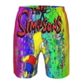 thumbnail image 4 of Men's Simpsons Beach Shorts Hot Summer Swim Trunks Sports Running Bathing Suits with Mesh Lining, 4 of 6