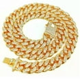 thumbnail image 5 of 4PCS Gold Silver Stainless Steel Cuban Curb Chain Men Necklace Bracelet 12MM, 5 of 6