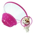 thumbnail image 1 of Pets Plastic Clear Cone Recovery Collar for Small Dogs & Cats - Size L(Rose Red), 1 of 3
