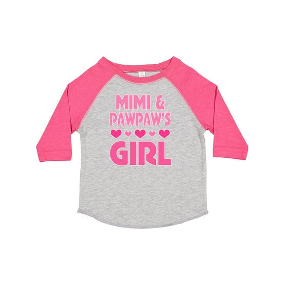 Inktastic Mimi and Pawpaw Girl Granddaughter Valentine Girls Toddler T-Shirt