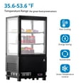 thumbnail image 5 of Commercial Display Refrigerator, 2.0 Cu. Ft. Countertop Pastry Refrigerated Display Case with Led Lighting, Air-Cooling, Frost-Free, Rear Sliding Door for Baked, Stores and Cafes Cakes, 5 of 9