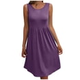 thumbnail image 2 of Plus Size Dresses for Women Tank Top Dress Fashion Women Round Neck Loose Oversized Dress Casual Sleeveless Midi Dress Gift for Women, S-3XL, 2 of 4