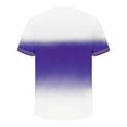 thumbnail image 4 of DDAPJ pyju Men Gradient Baseball Shirts Short Sleeve Button Down Tops Stylish Casual Streetwear Blouse Sport Outfit Purple S, 4 of 6