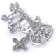 thumbnail image 4 of Rhodium Plated Clear Crystal Guitar with Musical Charms Brooch - 45mm Across, 4 of 5
