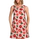 thumbnail image 1 of Easygdp Tomatoes para Vestido Transpirable de Mujer, Vestido Suelto de Manga Corta con Pliegues y Bolsillos para el Verano, 1 of 7