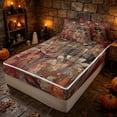 thumbnail image 3 of Erosebridal Boho Vintage Royal Skeletons Zipper Twin Comforter Sets with Fitted Sheet and 2 Pillowcases, Spooky Gold Floral Zipper Bedding Set for Boys Girls, Red Gold Brown, Black Reversible, 3 of 7