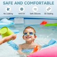 thumbnail image 5 of Gafas de natación para niños, gafas de natación impermeables con protección UV, gafas de natación de silicona suave con funda de transporte para niños de 3 a 14 años. Azul/amarillo, 5 of 5