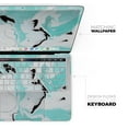 thumbnail image 4 of DesignSkinz Black and Teal Textured Marble Full-Body Skin Decal Wrap Cover for MacBook Pro 15" with CD Drive (A1286), 4 of 9