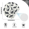 thumbnail image 2 of Ryvnso Cat Pattern Round Plate Mats Dining Table Placemat Set of 4 for Holiday Decoration, 2 of 7