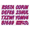thumbnail image 3 of STIFFIE Whipline Solid Red/Purple 3" Alpha-Numeric Registration Identification Numbers Stickers Decals for Boats & Personal Watercraft, 3 of 8