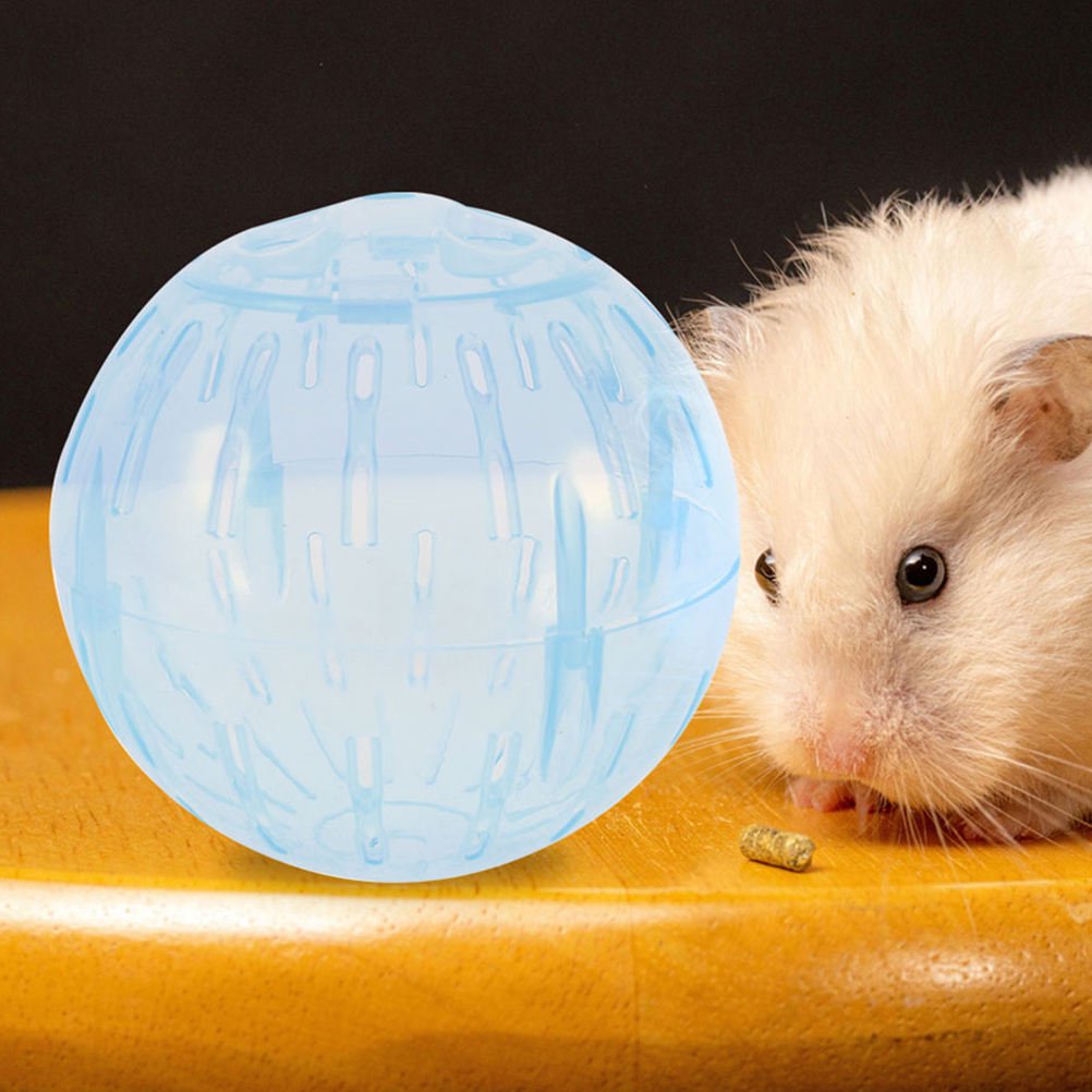 LABSERRON Clear Plastic Sky Blue Small Pet Exercise Ball with Easy Open Design for Hamsters