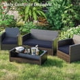 thumbnail image 6 of Kimunuk 3 Piece Wicker Chair Cushions, Waterproof Patio Loveseat Chair Cushions Set for Outdoor Indoor Furniture, Navy, 6 of 6
