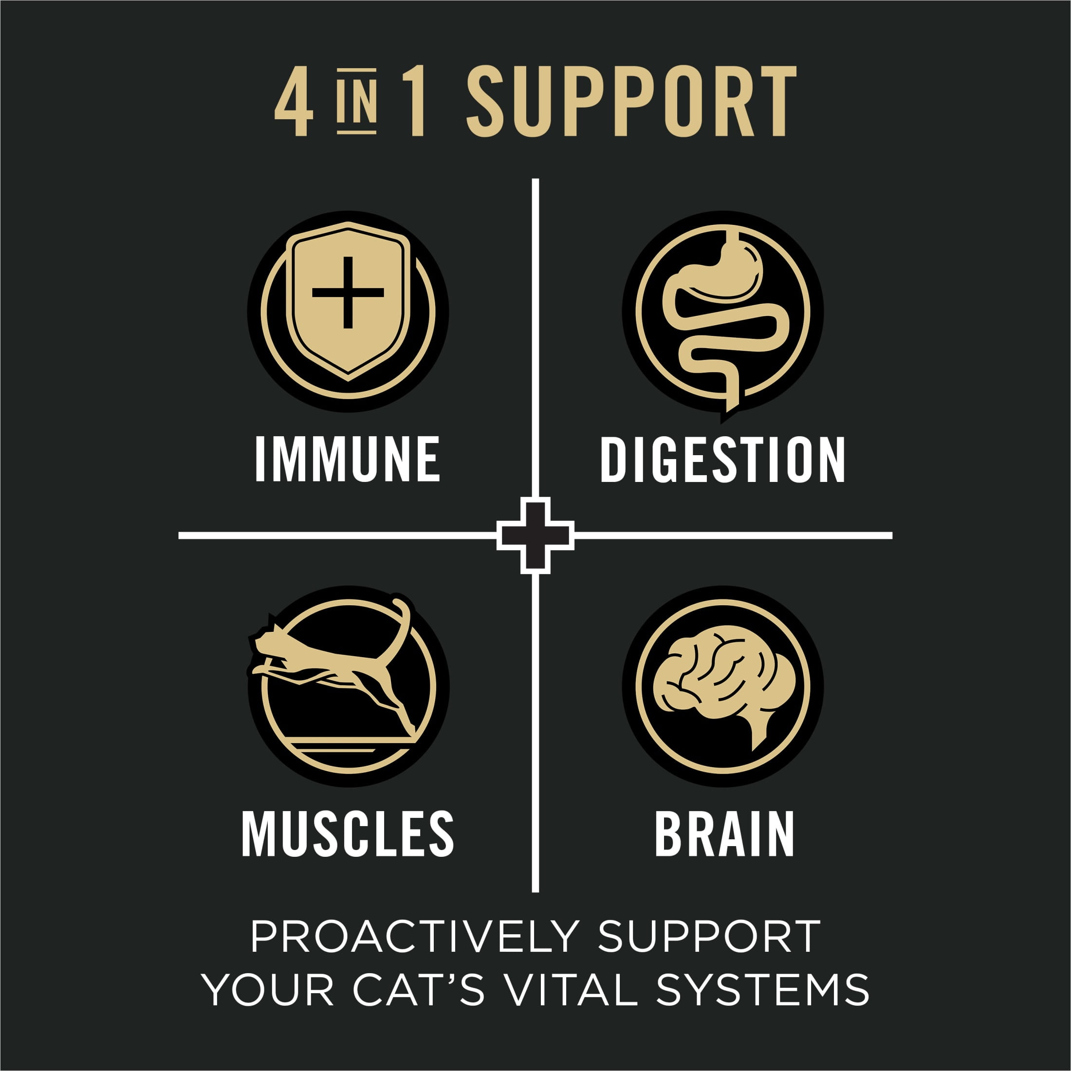 Purina Pro Plan Vital Systems Dry Cat Food, Chicken & Egg, 5 lb Bag