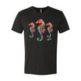 thumbnail image 2 of Wild Bobby, Colorful Rainbow Seahorses Animal Lover Mens Premium Tri Blend T-Shirt, Vintage Black, Small, 2 of 3