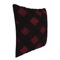 thumbnail image 3 of Velvet Rimmed Pillowcase Is Not Easy To Open Line Deformation Invisible Zipper Opening And Closing Only Pillowcase Does Not Contain Pillow Core Argyle Plaid Darkred_4 18"X18", 3 of 8