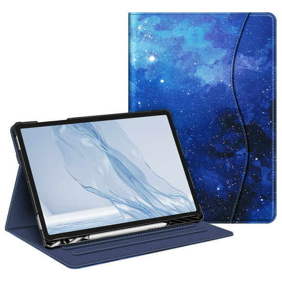 Fintie Case for Samsung Galaxy Tab S10 Plus 2024/ Tab S9 Plus 2023 12.4 Inch with S Pen Holder, Multi-Angle Viewing Smart Stand Back Cover with Pocket, Auto Wake/Sleep, Starry Sky
