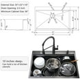 thumbnail image 6 of PROOX 33'' Single Bowl Stainless Steel Drop-In Kitchen Sink with 2 Faucet Holes, 6 of 7