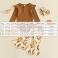 thumbnail image 3 of Baby Girls Bodysuit Set Infant Long Sleeve Romper Long Pants Set for Fall Winter, 3 of 9