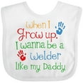 thumbnail image 3 of Inktastic Welder Like Daddy Boys or Girls Baby Bib, 3 of 4