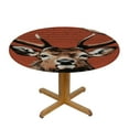 thumbnail image 3 of JEUXUS Round Fitted Tablecloth with Elastic Edged, Abstract Elk Round Table Cover, Gothic Elk Waterproof Table Cover for Kitchen Dining Holiday Parties Decoration,Fit for Round Tables, 3 of 7