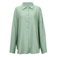 thumbnail image 5 of womens tops tunics or tops to wear with leggings Women's Oversized Solid Shirt Loose Fit Breathable Fabric Casual Fashion Top, 5 of 7