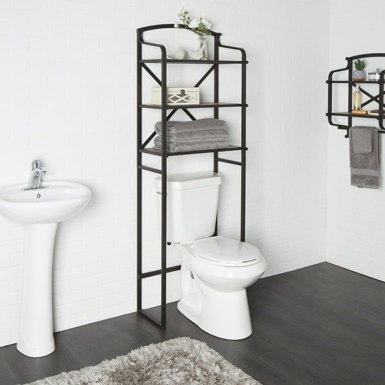 Rustic Gray 26 in. W Bathroom Space Saver, Better Homes & Gardens Over The Toilet Storage Cabinet