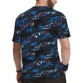 thumbnail image 2 of Rocae Blue Sports Car for Men's Mesh Quick-Dry Short Sleeve Workout T-Shirt,Mens Crew Neck Tee Lightweight Soft Classic T Shirts X-Small, 2 of 9