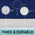 thumbnail image 3 of Buganda Memory Foam Bathroom Rugs, Absorbent Non-Slip Bath Mat for Bathroom, Soft Washable Bath Rug, 24"×36", Navy Blue, 3 of 9