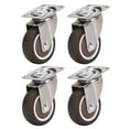 thumbnail image 3 of Heavy Duty Plate Casters,  Plated 5cm Caster Wheels  For Cabinet, 3 of 8