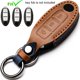 thumbnail image 2 of Zihafate Funda De Cuero Para Llave De Coche Compatible Con Control Remoto Sin Llave Nissan Para Nissan X-Trail Rogue Altima Quest Pathfinder Sentra Patrol Cima Fuga Armada Teana Murano, Etc. (A-Marrón, 2 of 5