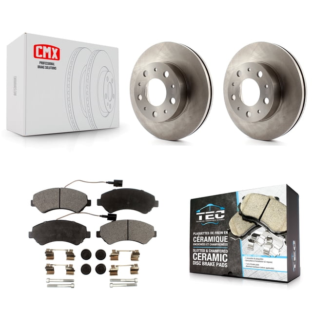 Transit Auto Front Disc Brake Rotors and Ceramic Pads Kit for Car Ram ProMaster 2500 3500 1500 K8T-100245