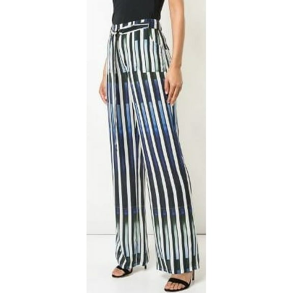 Nicole Miller Artelier MULTICOLOR Silk-Blend Piano Keys Pant, US Petite