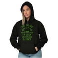 thumbnail image 3 of Funny Antisocial Social Distance UFO Unisex Plus Fleece Graphic Hoodie Brisco Brands 2X, 3 of 5