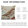 thumbnail image 5 of Qinduosi Throw Pillow Covers Cushion Cover Blooming Roses Birds Stand On The Carrying The Fruit for Living Kids Bed Living Room Car White, 5 of 5